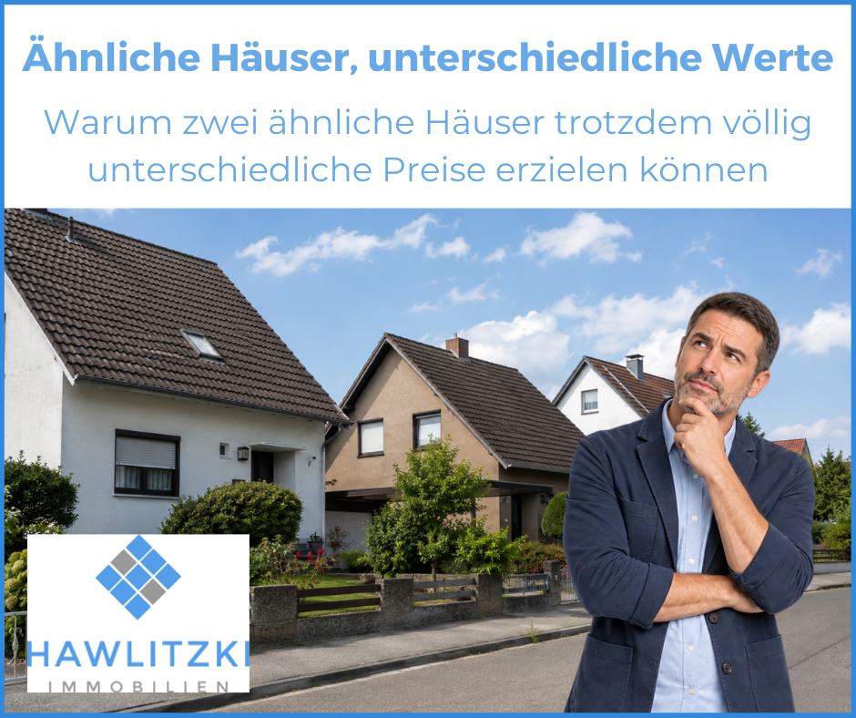 gleiche Häuser unterschiedliche Bewertung